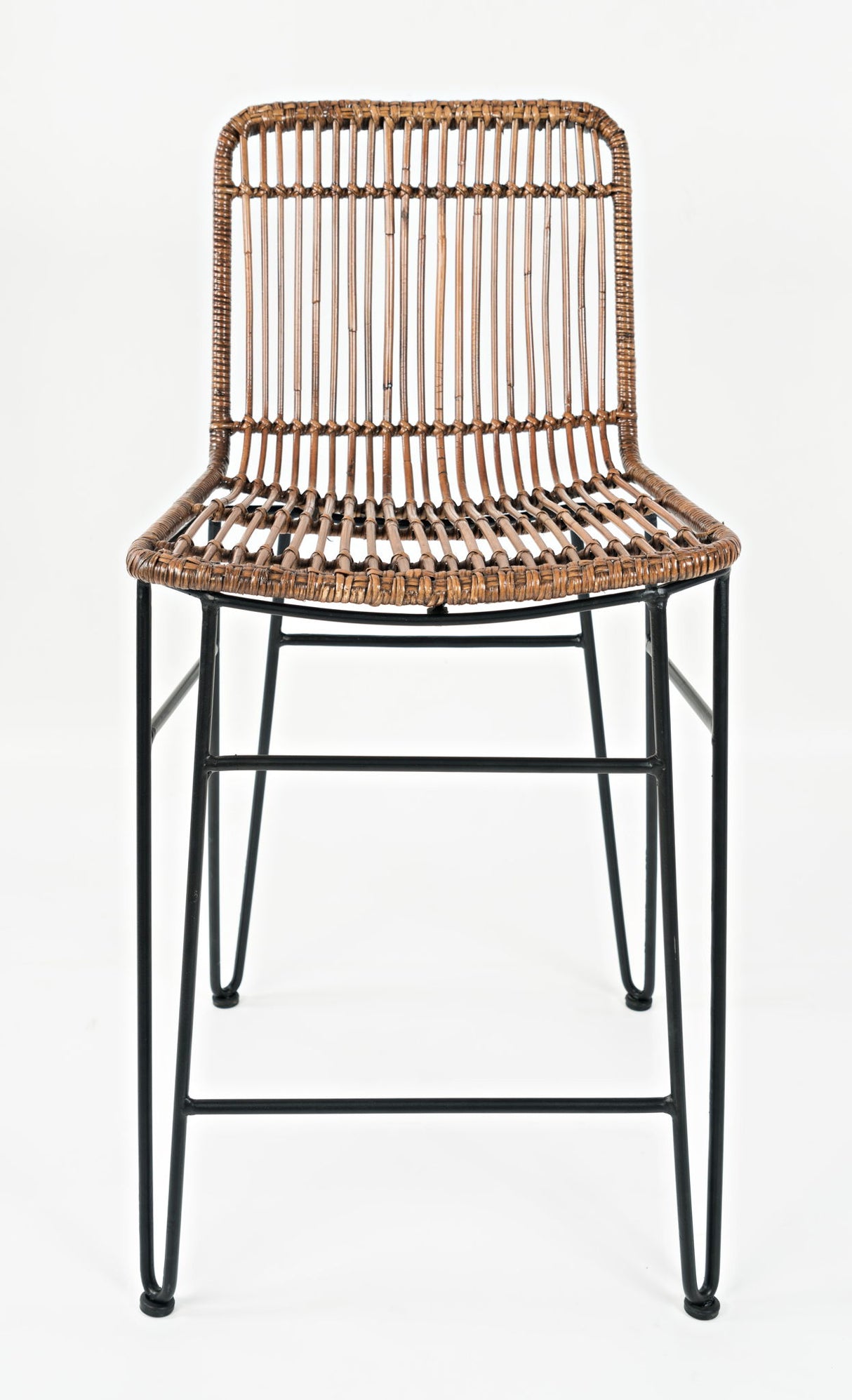 Weaver - Rattan Hairpin Counter Stool (Set of 2) - Rattan Brown