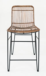 Weaver - Rattan Hairpin Counter Stool (Set of 2) - Rattan Brown
