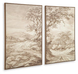 Stormish - Wall Art Set (Set of 2) - Beige / Brown
