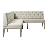 Peyton - Sectional Sofa Dining Set - Gray