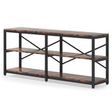 Console Table With X Back Design, Extra Long Storage