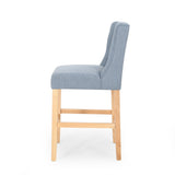 Vienna - Contemporary Fabric Tufted & Wingback Counter Stools (Set of 2)