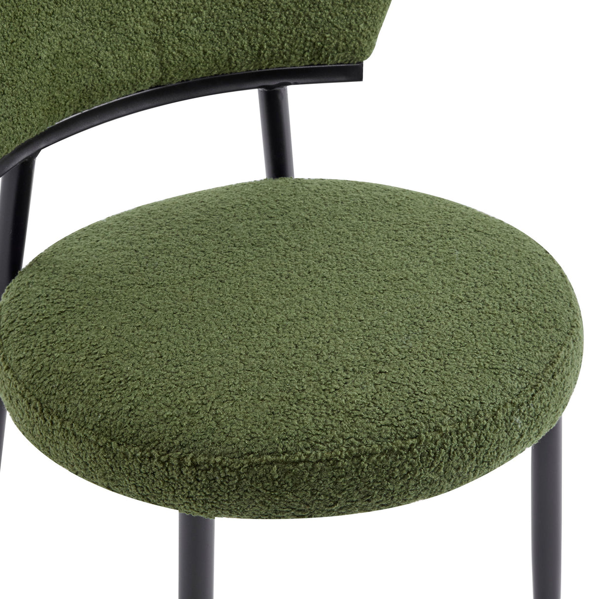 Upholstered Dining Chair (Set of 2) - Green Fabric