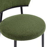 Upholstered Dining Chair (Set of 2) - Green Fabric