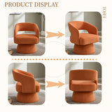 Swivel Barrel Chair With 360 Degree Rotation