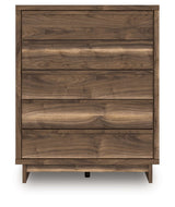 Chirason - Brown - Five Drawer Wide Chest