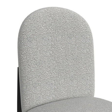 Portland - Round Back Barstool With Fabric (Set of 2) - Gray / Black