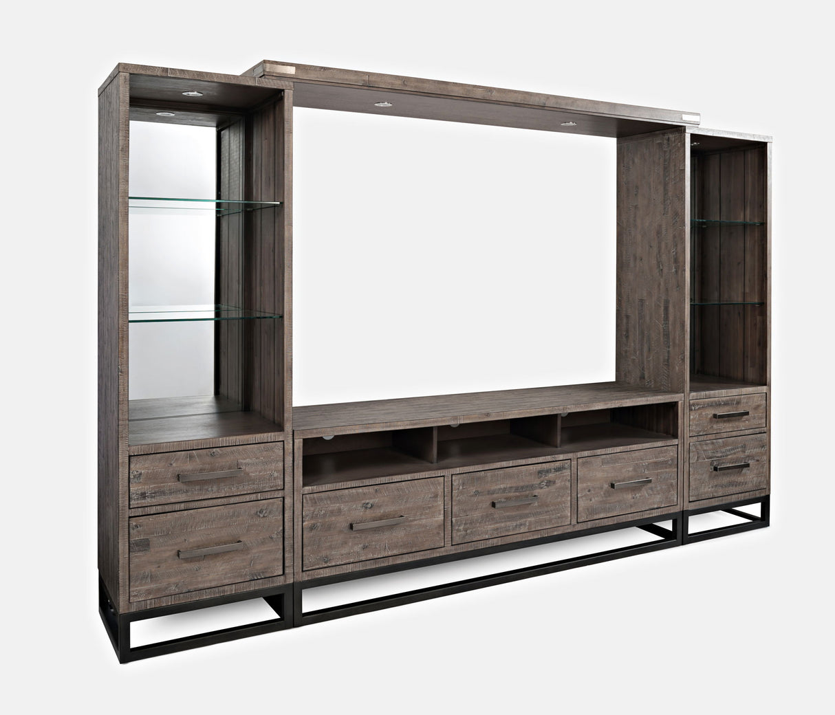 East Hampton - Media Wall - Distressed Gray