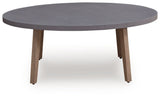 Harmony Headlands - Oval Cocktail Table - Natural / Gray