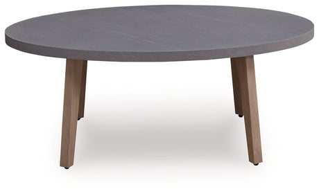 Harmony Headlands - Oval Cocktail Table - Natural / Gray
