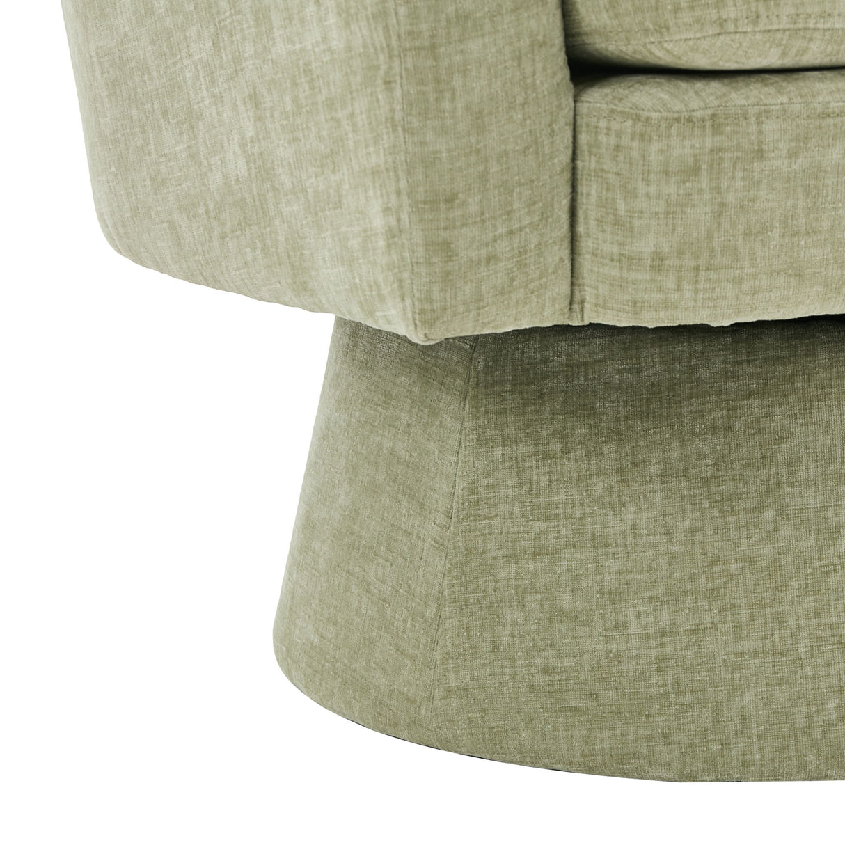 Swivel Barrel Chair With Cushioning For Living Room & Office, 360° Rotating - Green