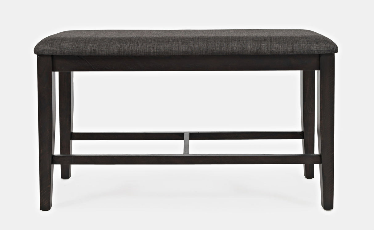 American Rustics - Upholstered Counter Bench - Rustic Brown