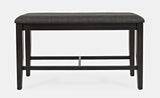 American Rustics - Upholstered Counter Bench - Rustic Brown