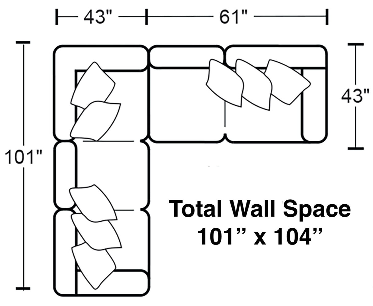 Denali - Italian Leather Match Sectional
