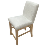 Sequoia - Upholstered Counter Stool (Set of 2) - Natural Brown / White