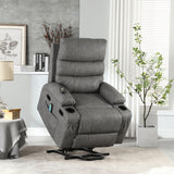 Cozy Electric Power Lift Recliner Chair Sofa For Elderly With Vibration Massage And Lumbar Heat