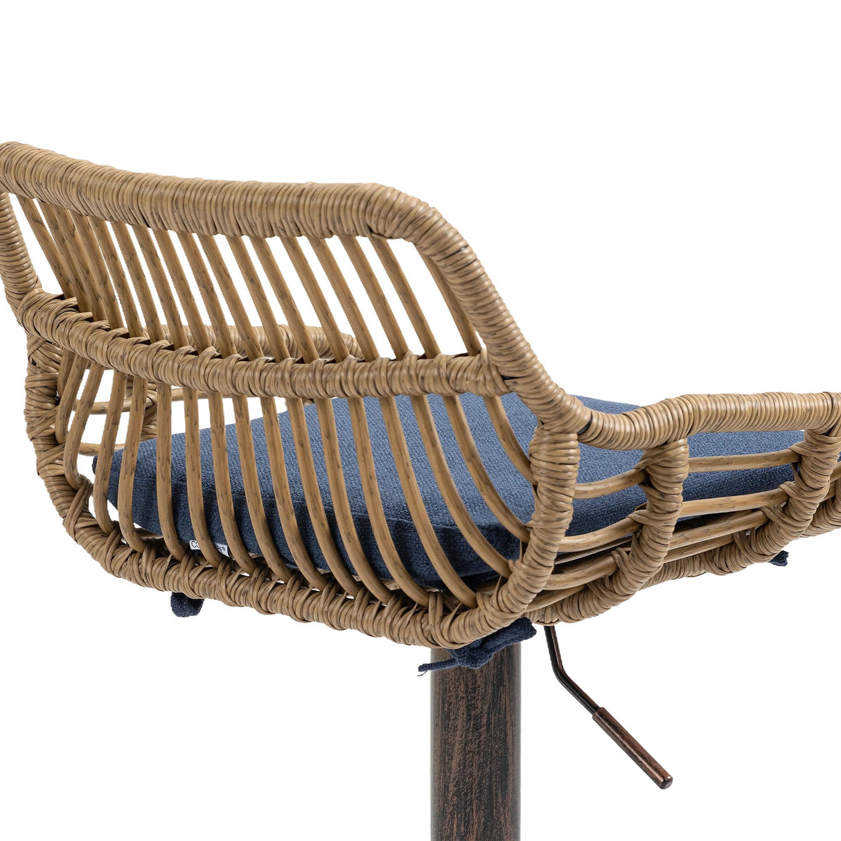 Modern Swivel Bar Stools Adjustable Counter Chairs With Footrest (Set of 2)