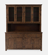 Bakersfield - Server And Hutch - Wire Brush Brown