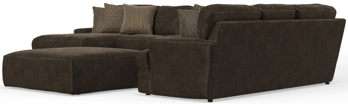 Mammoth - 3 Piece Sectional With Cocktail Ottoman (LSF Chaise) - Chocolate
