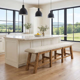Telluride - Counter Bench - Driftwood Gray / Beige