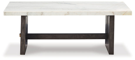 Burkhaus - Rectangular Cocktail Table - White / Dark Brown