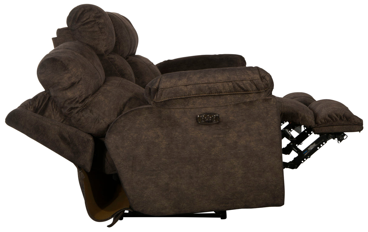 Sedona - Power Hdrst With Lumbar Lay Flat Reclining Console Loveseat With Storage & Cupholders