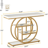 Console Table With 4 Tier Design For Living Hallway