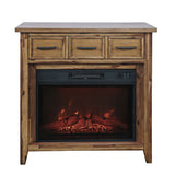 Claremont - 32" Fireplace - Wire Brush Brown