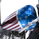 Glory Days - Roadie Vintage Motorcycle Bar Table - Vintage Red, White, And Blue