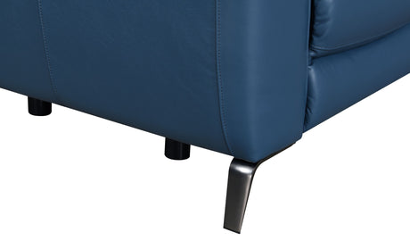 Sansa - Dual Power Reclining Loveseat With Console - Blue