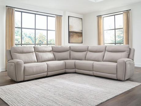 Gravier - 5-Piece Power Reclining Sectional - Gray