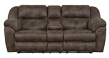 Ferrington - Power Lay Flat Reclining Console Loveseat with Power Adjustable Headrest & Lumbar