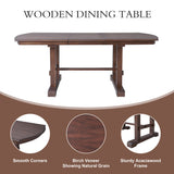 6 Piece Extendable Dining Table Set, Wood Table With Removable Leaf, 4 Upholstered Chairs And Bench - Cherry