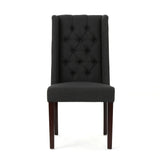 Sophisticated Tufted Dining Chair With High Back Design