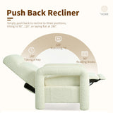 Push Back Recliner Armchair Upholstered Recliner Chair Single Sofa With Adjustable Backrest
