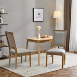 French Country Style Dining Chair With Upholstered Seating And Fluted Legs