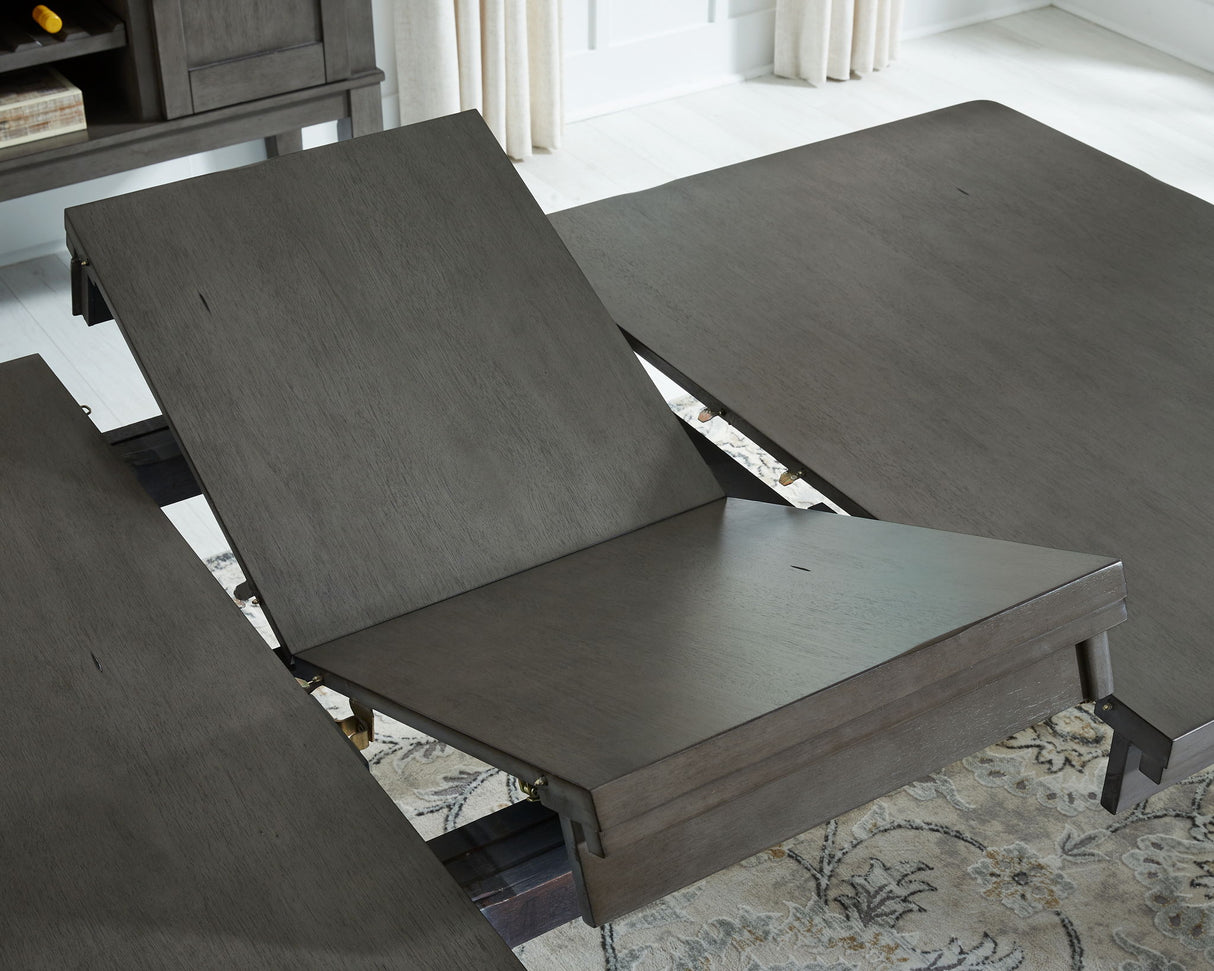 Hallanden - Rectangular Dining Room Butterfly Extension Table - Gray
