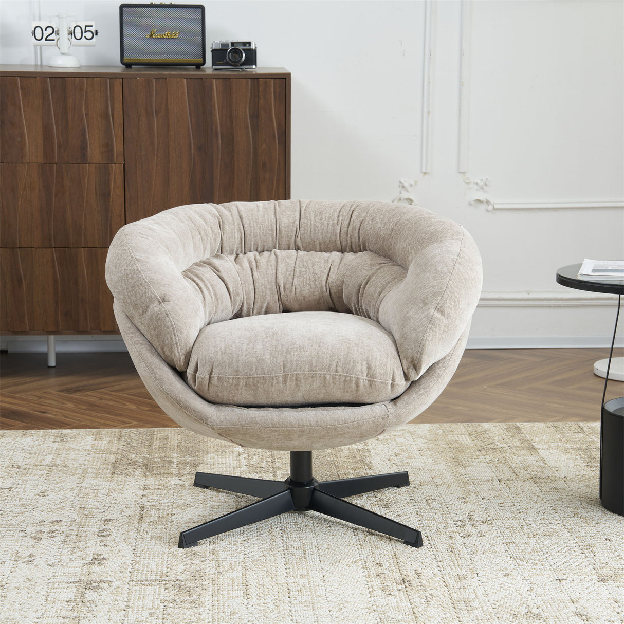 Modern Chenille Office Chair With 360 Degree Swivel