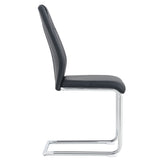 Modern Dining Chairs With Padded Seat, Metal Legs