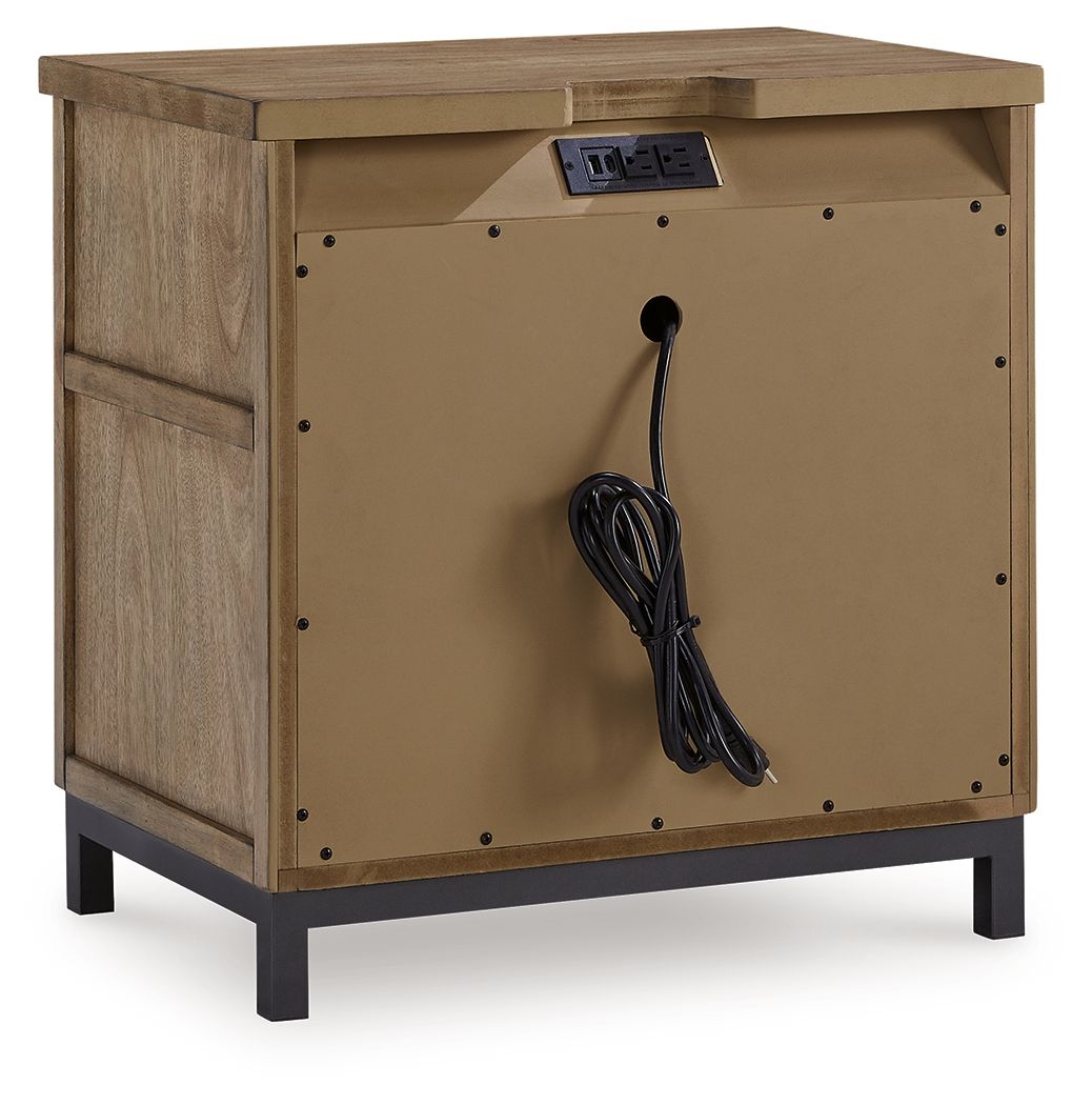 Tomtyn - Light Brown - Two Drawer Night Stand