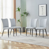 Modern Minimalist Dining Chairs With Metal Legs