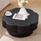 Modern Plum Blossom Shaped Coffee Table With Storage