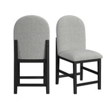 Portland - Round Back Counter Stool (Set of 2) - Black / Gray
