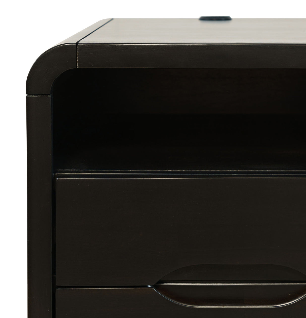 Marlowe - Power Chairside Table - Dark Brown