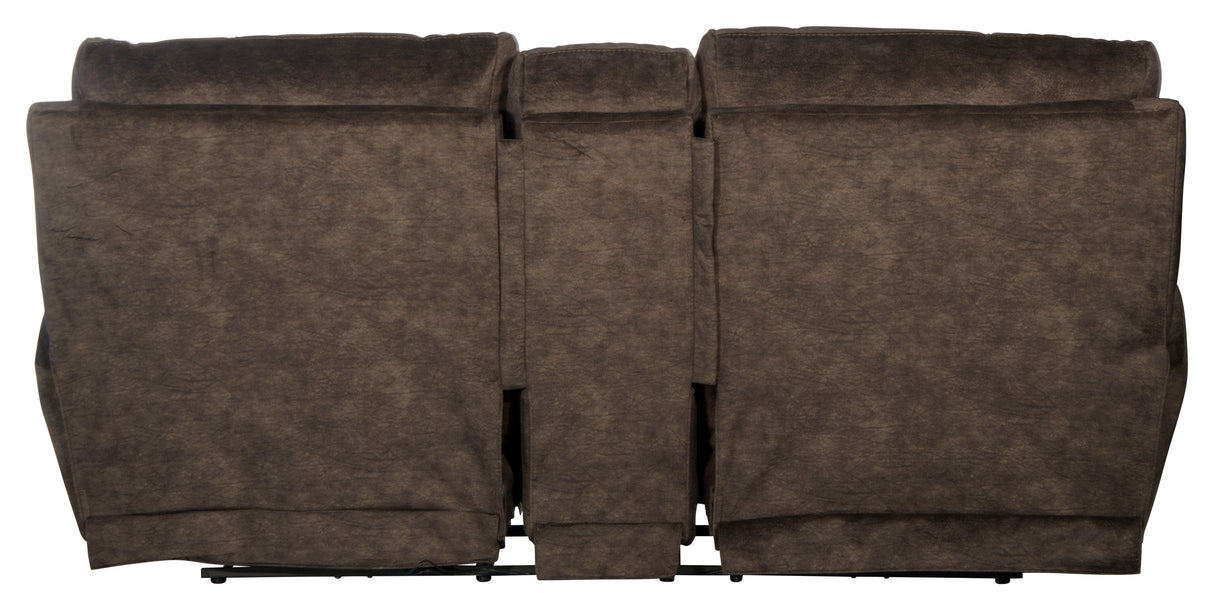 Sedona - Power Hdrst With Lumbar Lay Flat Reclining Console Loveseat With Storage & Cupholders