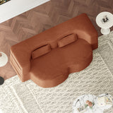 Convertible Plush Corduroy Foam-Filled Sleeper Sofa Bed With 2 Pillows