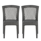 Farley - Stacking Sidechair (Set of 2) With Open Backrests - Gray