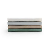 Linen-Weave Cotton Split King Sheet Set - Fog