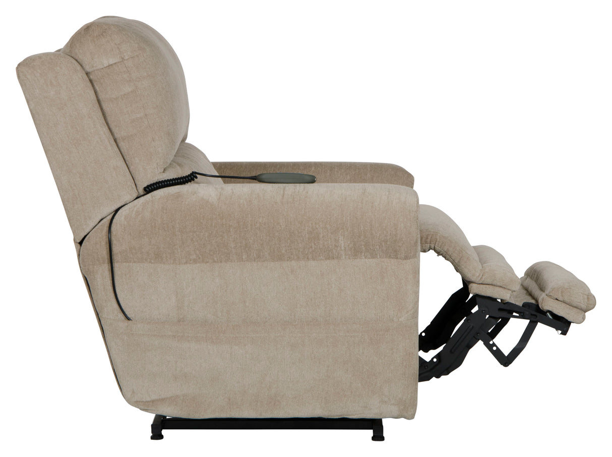 Warner - Power Headrest With Lumbar Power Lay Flat Recliner