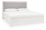 Maeling - King Upholstered Panel Bed - White
